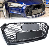 Schwarz Frontgrill Wabengrill Kühlergrill Front Grill für AUDI A5 F5 S5 S Line 2016-2019 vor MOPF fg193
